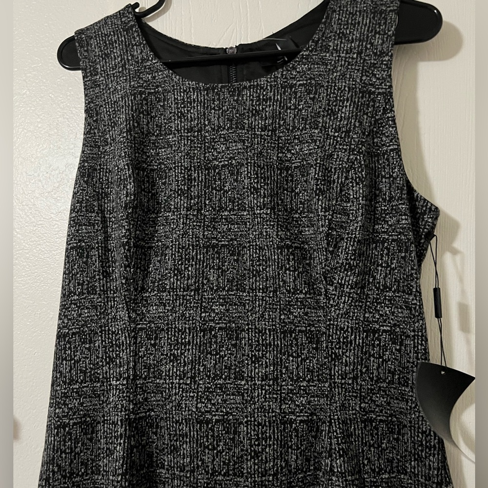 NWT White House Black Market Charcoal Sleeveless Dress with Full Back Zip - Picture 7 of 16
